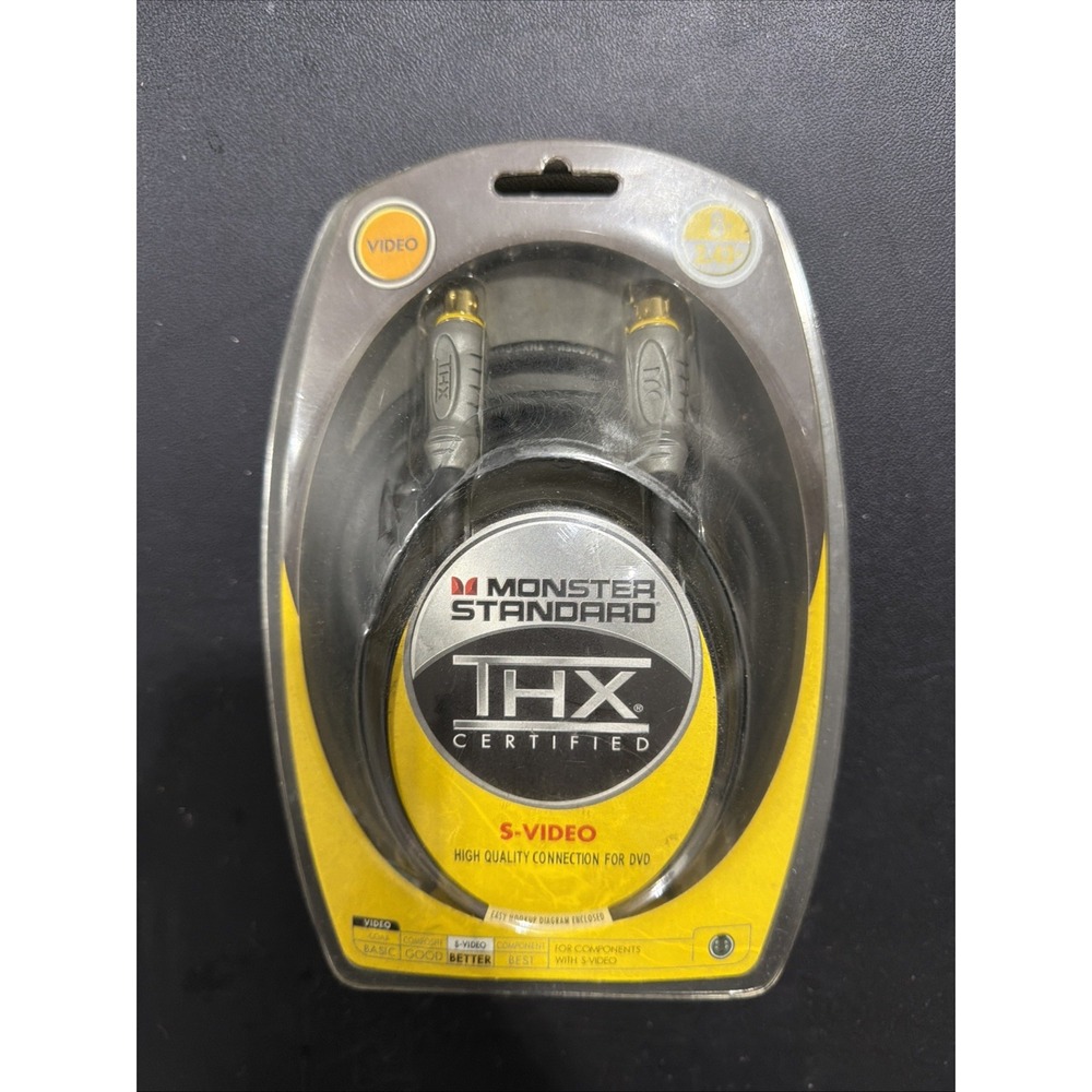 Monster Standard THX Certified S- Video High Quality Connection 8ft New Sealed